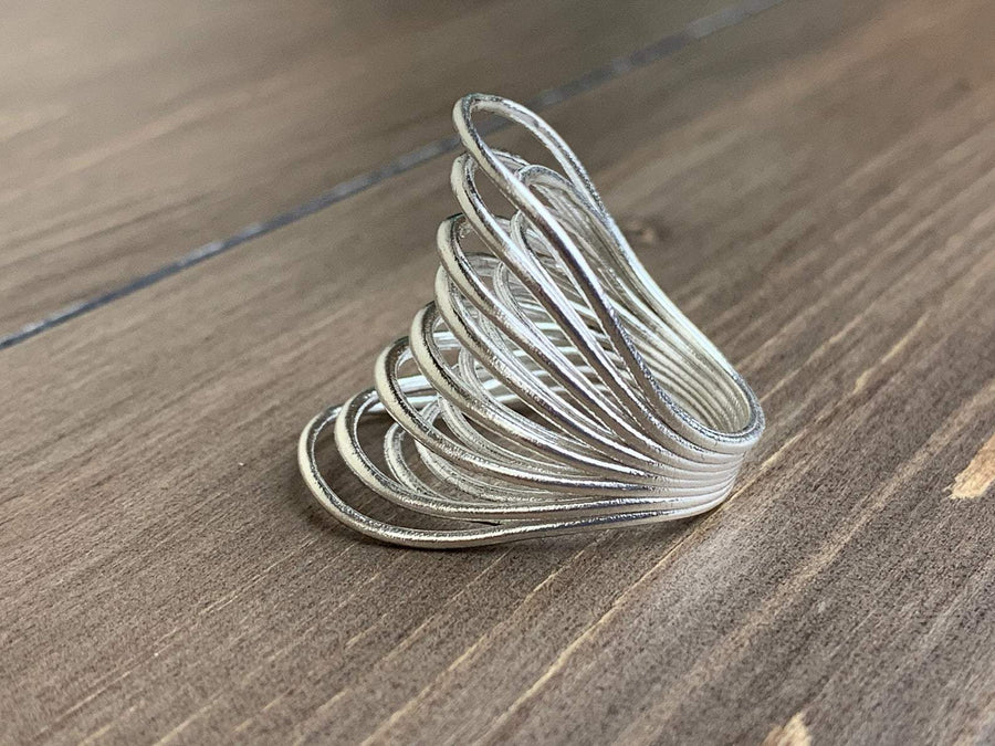 Butterfly Banded Silver Ring - studiovestri