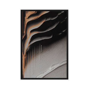 02) Black and Copper Paint Texture printed on Canvas