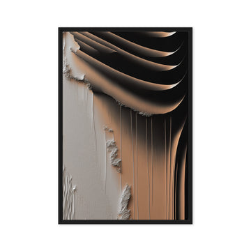 03) Black and Copper Paint Texture printed on Canvas