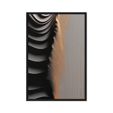 04) Black and Copper Paint Texture printed on Canvas