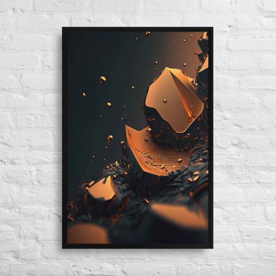 Copper and Onyx printed on Canvas