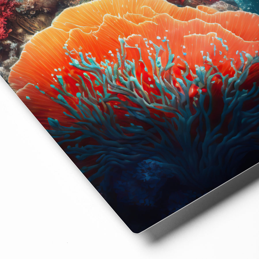 04) Abstract Coral Reef – Metal Print