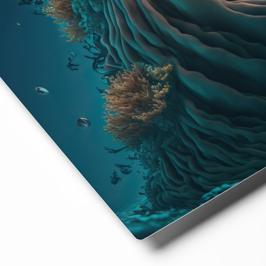 06) Abstract Coral Reef – Metal Print