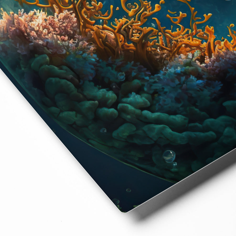 09) Abstract Coral Reef – Metal Print
