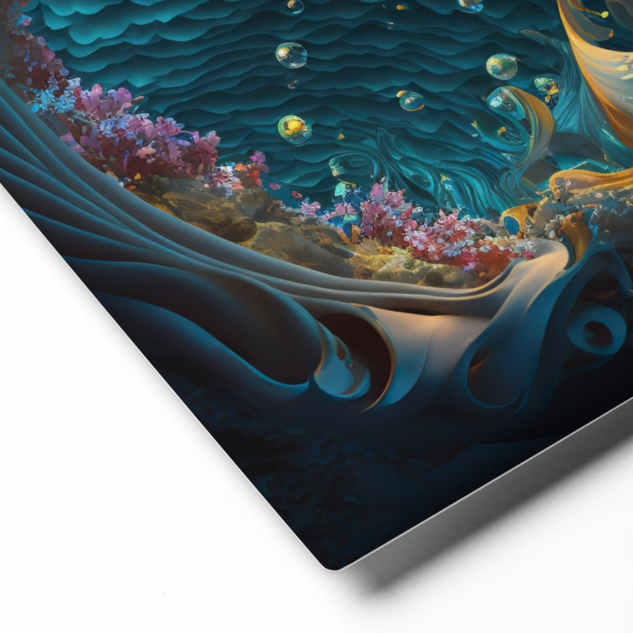 12) Abstract Coral Reef – Metal Print
