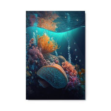 03) Abstract Coral Reef – Metal Print