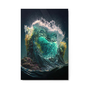 07) Abstract Coral Reef – Metal Print