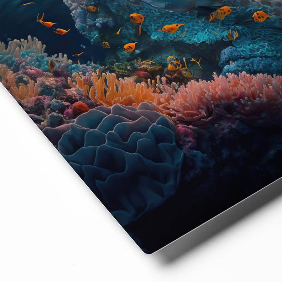 02) Abstract Coral Reef – Metal Print