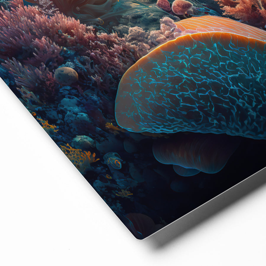 03) Abstract Coral Reef – Metal Print
